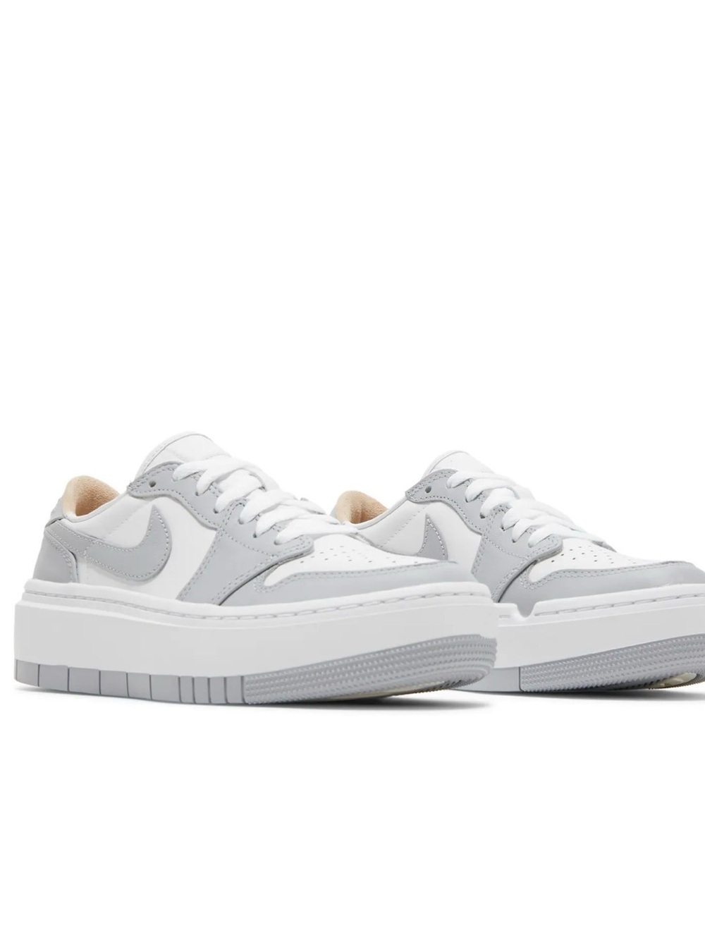 Womens Air Jordan 1 Elevate Low Sneakers - Wolf Grey (Size 8.5)